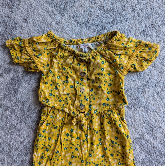 Nanette Lepore romper yellow floral one piece onesie baby girl toddler 3T - Picture 3 of 6